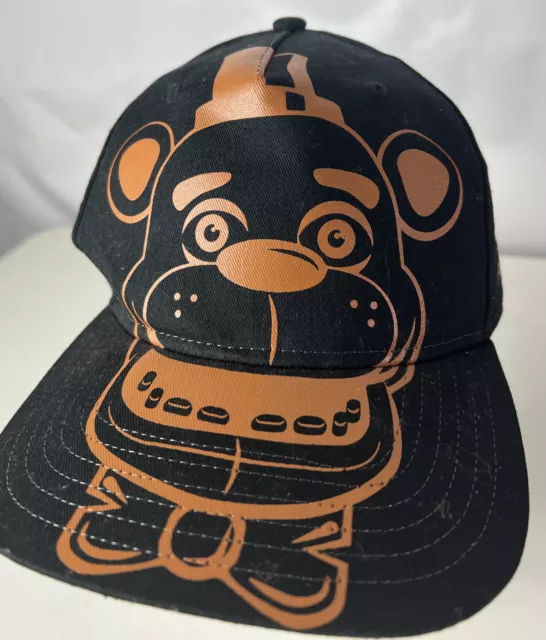 FIVE NIGHTS AT Freddy's Hat Cap Fazbear Security Guard Big Print Horror ...