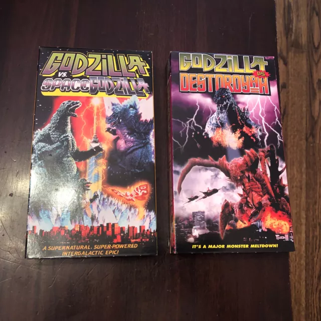 VHS LOT OF 2! GODZILLA VS DESTROYAH & Godzilla Vs Space Godzilla Japan ...