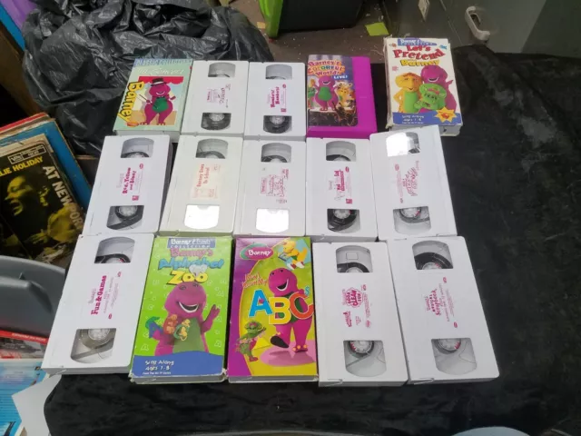 15 DIFFERENT BARNEY the Purple Dinosaur VHS Tapes Colorful Pretend In ... image.