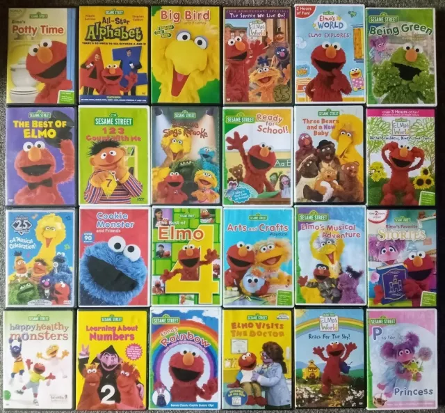 Lot Of 17 Elmo, Sesame Street, Barney Dvds For Sale In, 60% OFF