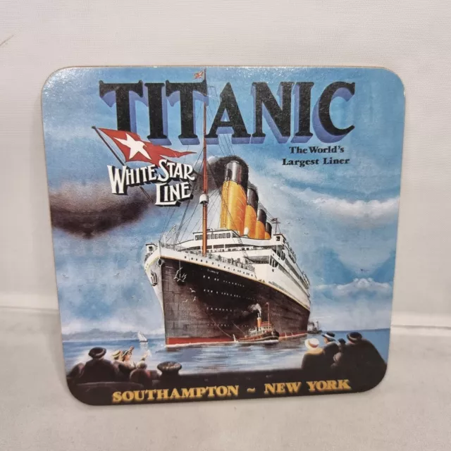 WHITE STAR LINE RMS Titanic - 1x Drinks Coaster UK GIFT 'Worlds Largest ...