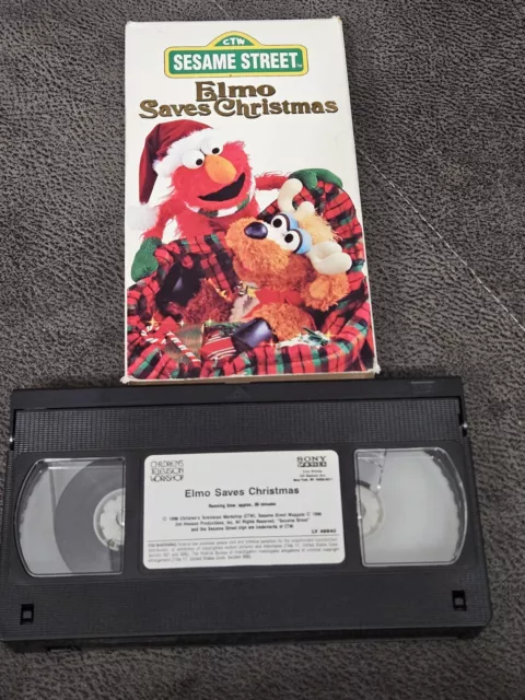 SESAME STREET ELMO Saves Christmas (VHS, 1996) Kevin Clash as Elmo Kids ...