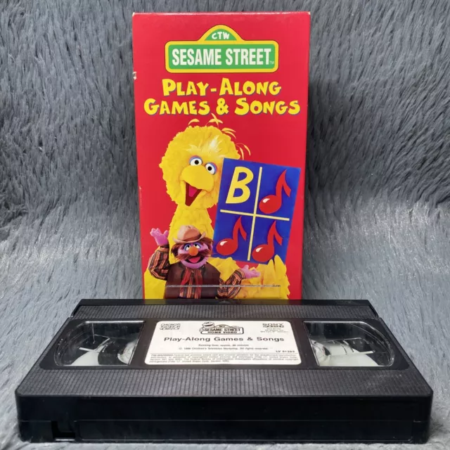 SESAME STREET - Play-Along Games & Songs VHS Tape 1996 Kids Children’s ...