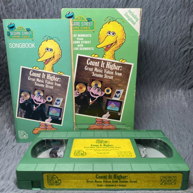 SESAME STREET COUNT It Higher Great Music Videos VHS Tape 1988 Songbook ...