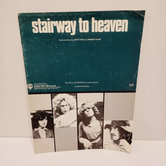 LED ZEPPELIN: STAIRWAY To Heaven Sheet Music (1972, SuperHype) Piano ...