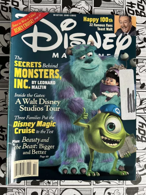 DISNEY MAGAZINE WINTER 2001-2002 Monsters Inc Disney Studios Tour ...