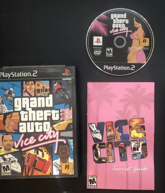 GRAND THEFT AUTO GTA Vice City Sony PlayStation 2 PS2 Game w/ Manual ...