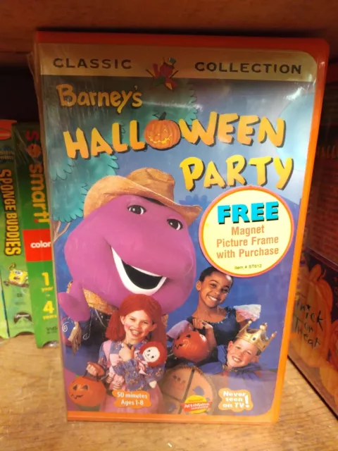 BARNEY’S HALLOWEEN PARTY VHS Classic Collection Clamshell White Tape ...