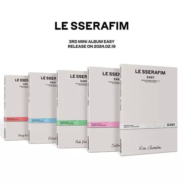 LE SSERAFIM [EASY] 3rd Mini Album COMPACT Ver FILE.5/ CD+Photo Book+2 ...