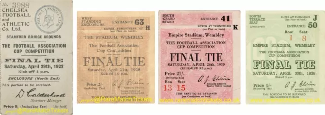 REPRODUCTION HUDDERSFIELD TOWN FA CUP FINAL 4 ticket gift set [RMT] £3. ...