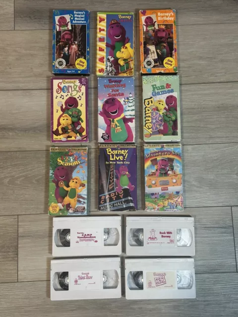 BARNEY PURPLE DINOSAUR VHS Lot of 13 Tapes. Vintage. Waiting for Santa ...