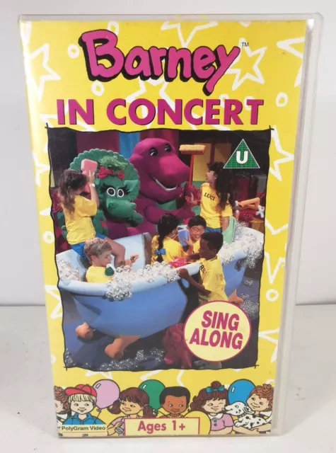 BARNEY IN CONCERT Sing Along VHS Cassette Tape Video 1991 6333583 $13. ...