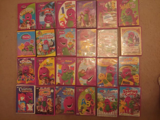 LOT OF 24 used Barney DVDs - You Can Be Anything, Imagination Island ...