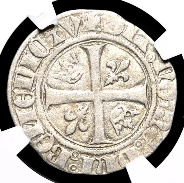 FRANCE. CHARLES VI, 1380-1422. Silver Blanc Guenar, NGC XF40 $140.00 ...