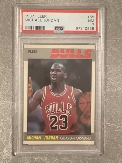 1987-88 FLEER MICHAEL Jordan #59 PSA 7 NM Chicago Bulls EUR 305,54 ...