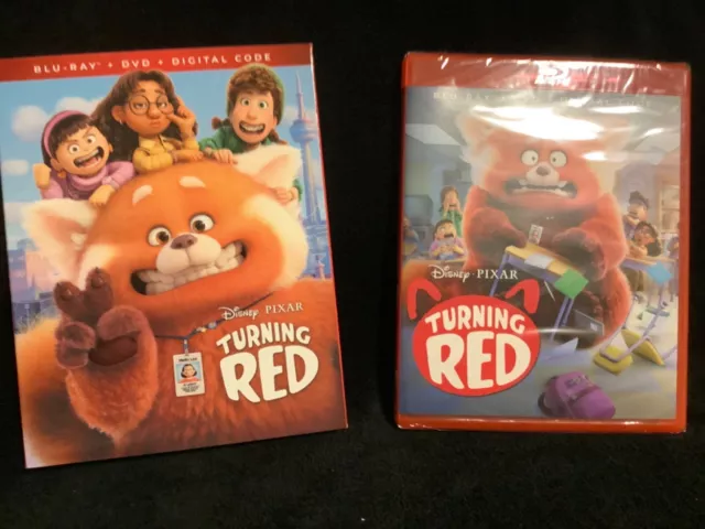 DISNEY PIXAR TURNING RED BLU-RAY + DVD + DIGITAL CODE New & Sealed w ...