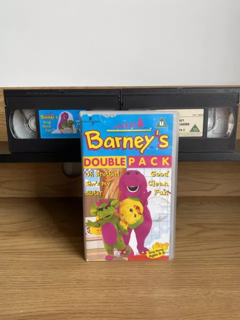 BARNEY THE DINOSAUR VHS Video Tape DOUBLE PACK SERIES 1-5 Rare Vgc ...