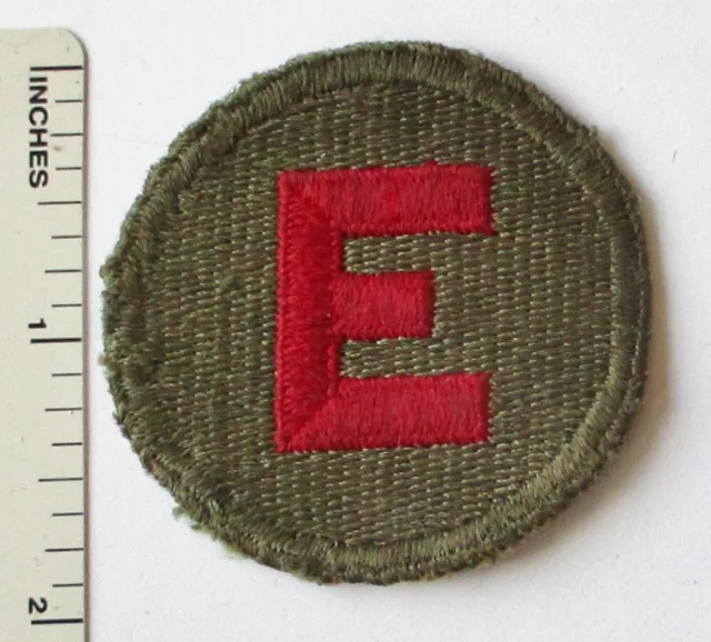 ORIGINAL WW2 VINTAGE US ARMY ARTILLERY EFFICIENCY E PATCH Used Cut Edge ...