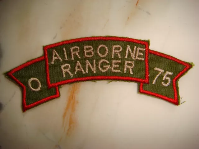 US ARMY 75TH Infantry Headquarters Co Airborne Ranger Scroll Bullion ...