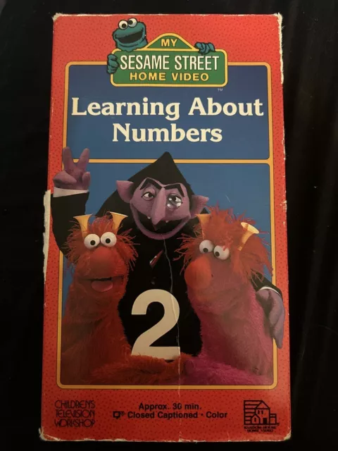 SESAME STREET - Learning About Numbers (VHS, 1996) Children's TV ...