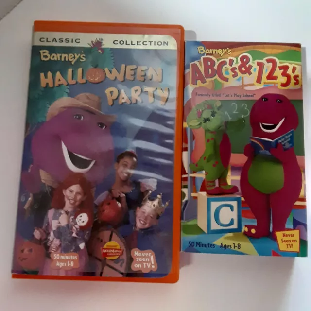 VINTAGE BARNEY VHS Lot Halloween Party ABCs & 123s £10.65 - PicClick UK