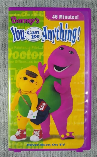 BARNEY'S YOU CAN Be Anything! (2002) VHS - Purple Dinosaur Clamshell ...