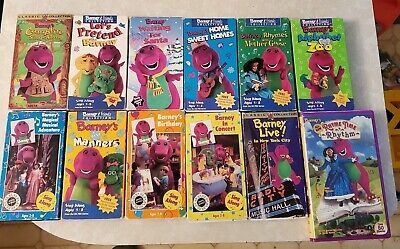 BARNEY VHS LOT of of 12 barney vintage tapes Tested Work Birthday Home ...