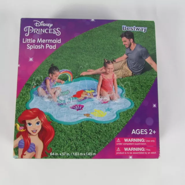 DISNEY PRINCESS THE Little Mermaid Splash Pad Pool Sprinkler 64in X ...