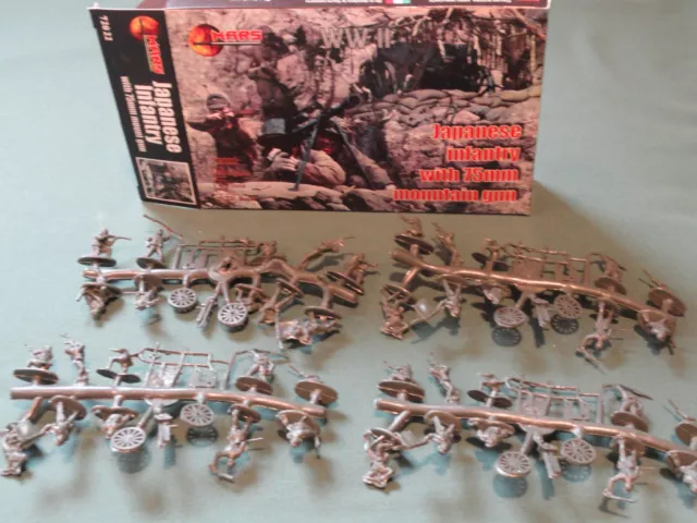 1/72 MARS WWII Japanese Infantry w/ 75mm Mountain Gun #72022 $14.00 ...