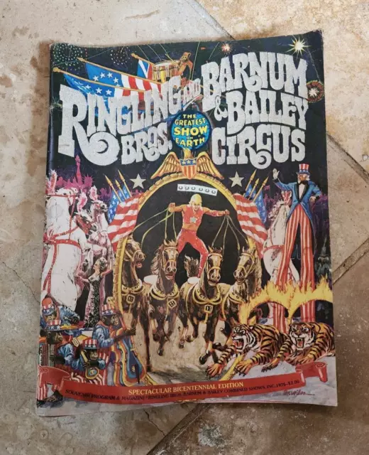 VINTAGE RINGLING BROS. Barnum & Bailey Circus 1976 Souvenir Program ...