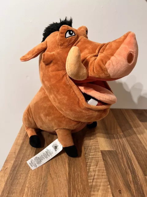 DISNEY PUMBAA THE Lion King Plush Soft Toy Official Disney Store 30cm £ ...