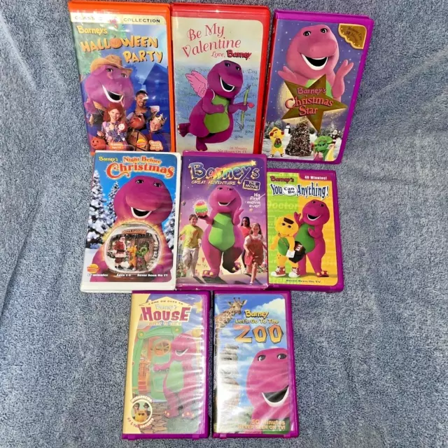 BARNEY THE DINOSAUR And Friends Vintage Lot Of 8 VHS VIDEO Tapes ...