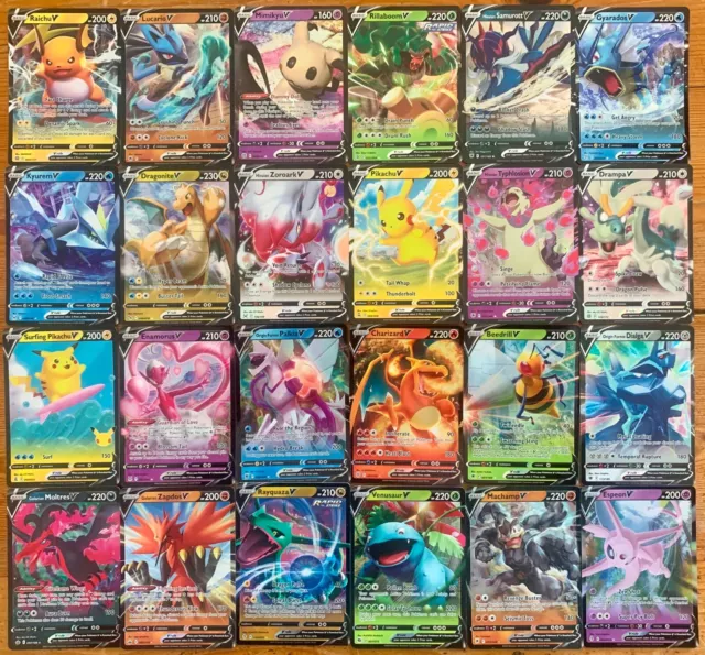 200 POKEMON CARDS - Premium Pack - 5x Ultra Rare V or EX +24x Rares ...