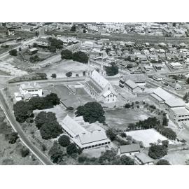 Aerial view of St Mary's Catholic Church, Ipswich, c.1970