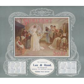 Calendar used by Lee & Reed, Grocers of Ipswich, 1912