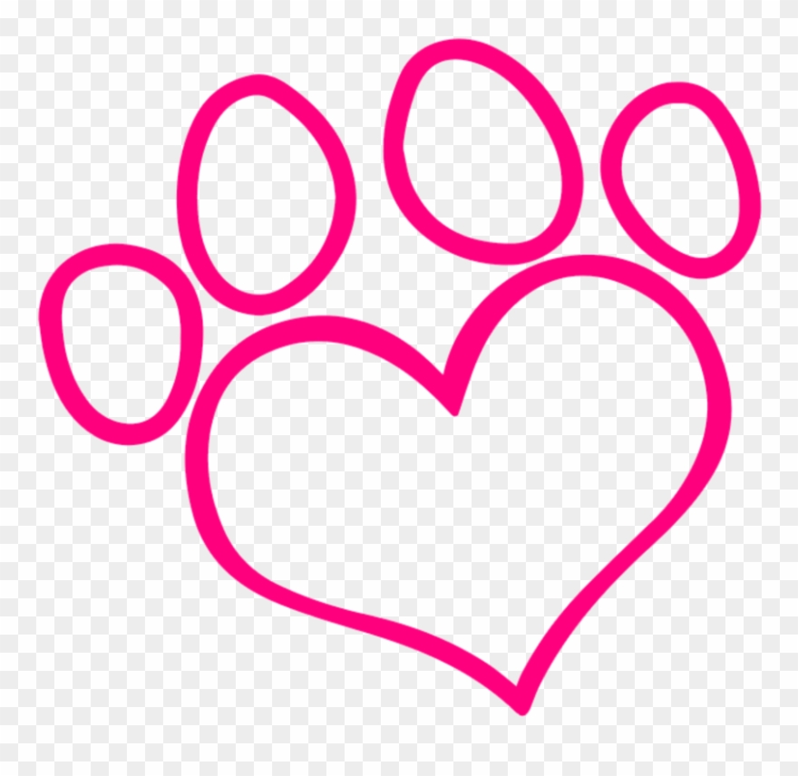 Paw Print Heart Shaped Svg Cut File Valentine S Day - vrogue.co