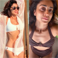 Shriya Saran leaves us awestruck redefining the vacation look with her two classy white and brown bikinis