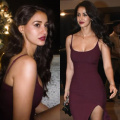 Disha Patani brings her A-game at a party in maroon bodycon dress and proves no one can ace it like she does