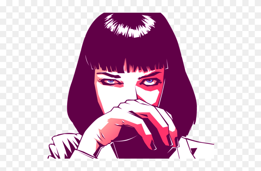 Mia Wallace, Pulp Fiction ” - Pulp Fiction Uma Thurman Drawing, HD Png ...