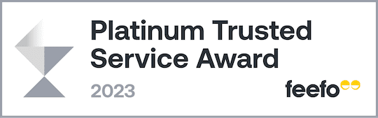 Feefo Platinum Service Award 2025