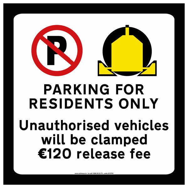 Residents Only Parking Safety Sign | Pittman image.