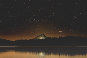 starry sky lake mountain trees night timothy lake united states 4k 1541117448