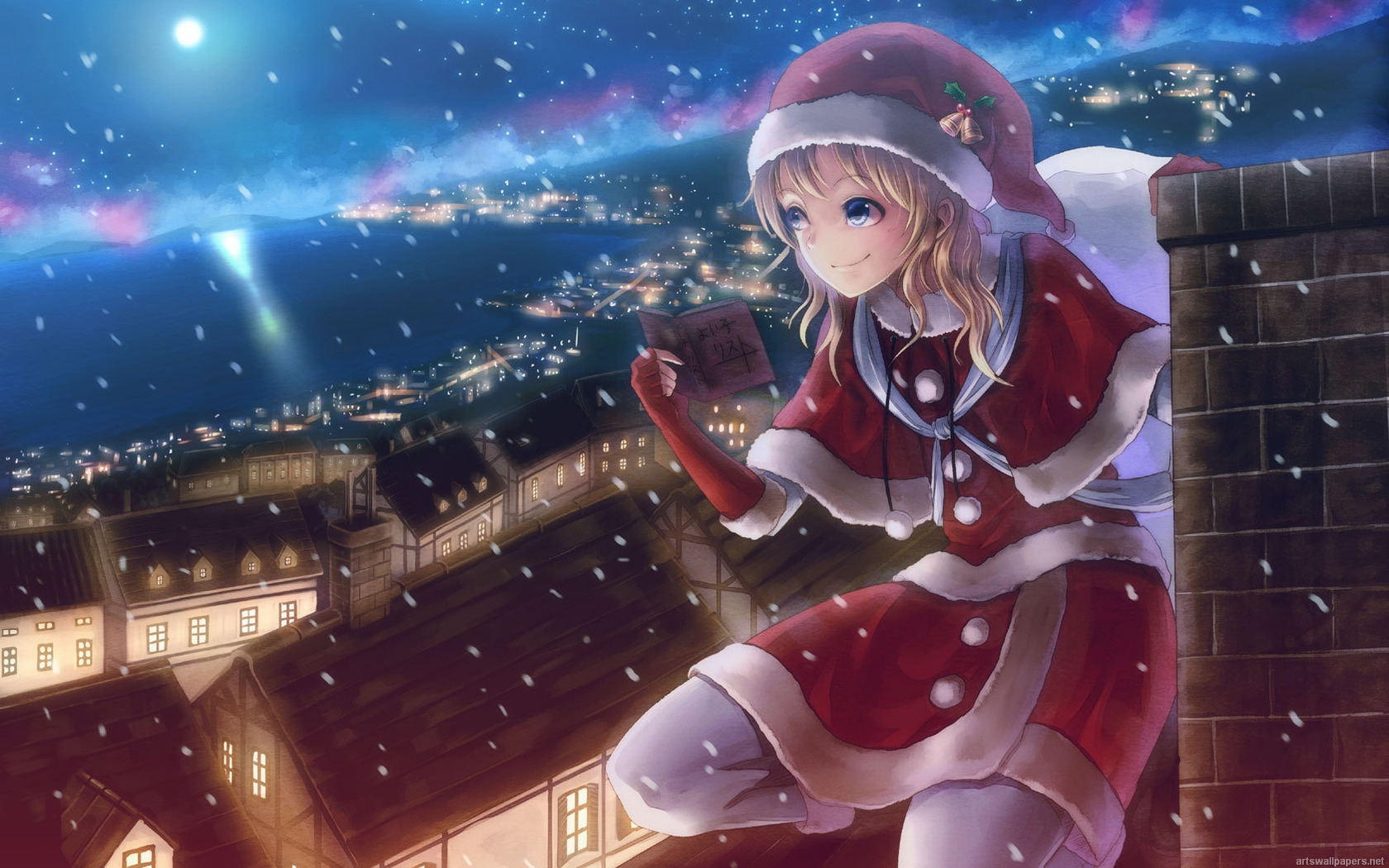 Cute Anime Girl Christmas Wallpapers HD PixelsTalkNet