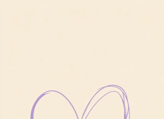 A bold outline of a purple heart iPhone wallpaper.