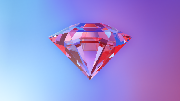 4k low poly minimalist diamond wallpaper.