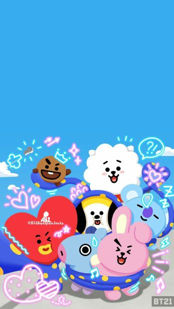 Beautiful Bt21 Wallpaper HD.