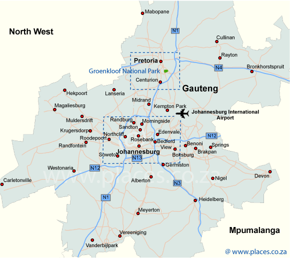 Gauteng Map