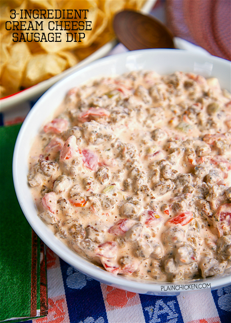 3-Ingredient Cream Cheese Sausage Dip