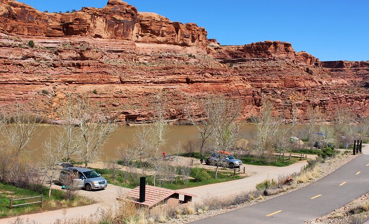 Camping along the Colorado River near Moab