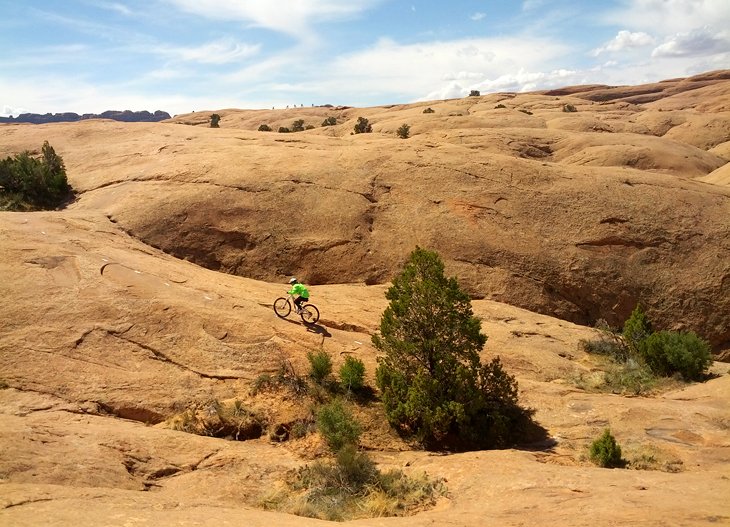 Biker on the Slickrock Bike Trail